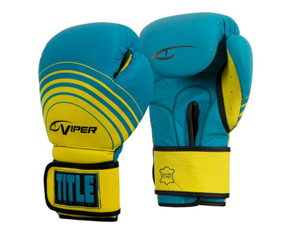 Guantes de Box Title Viper Select 2.0 (Cuero) (Turquesa / Amarillo) (Disponible por Encargo)
