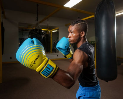 Guantes de Box Title Viper Select 2.0 (Cuero) (Turquesa / Amarillo) (Disponible por Encargo)